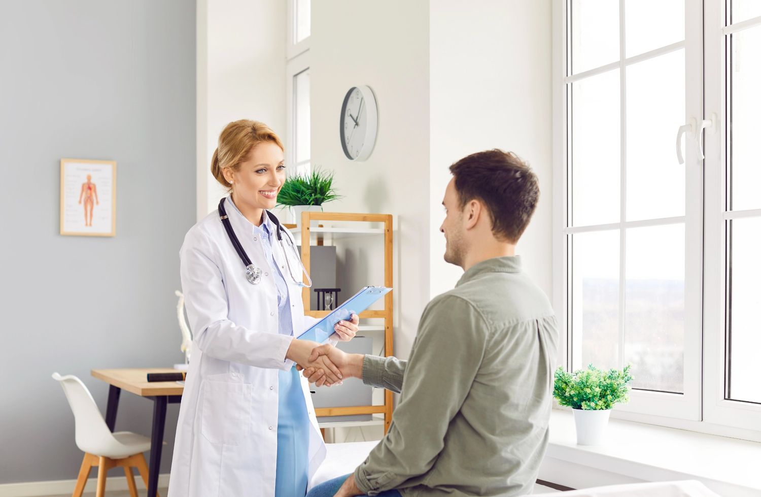 Patient consulting a doctor for fast STD testing services
