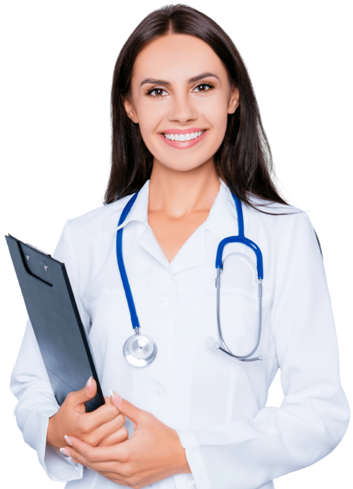 Medical doctor working in an STD testing clinic